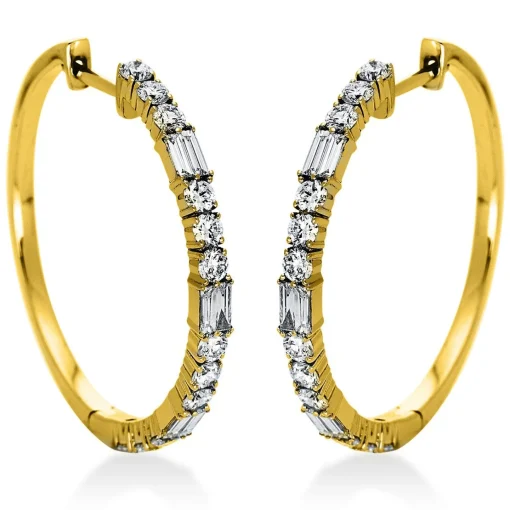Creolen 750/18K Gelbgold Diamant 1.03ct.