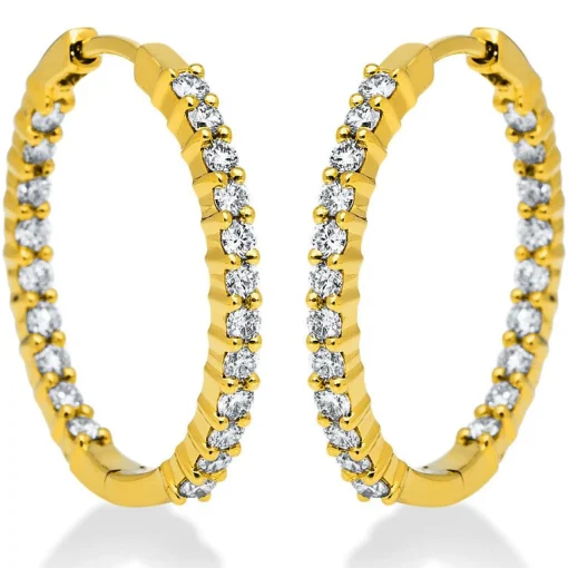 Creolen 750/18K Gelbgold Diamant 0.76ct.