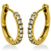 Creolen 750/18K Gelbgold Diamant 0.21ct.