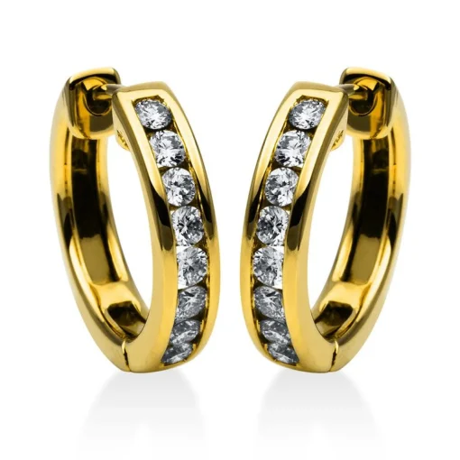Creolen 750/18K Gelbgold Diamant 0.56ct.