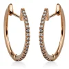 Creolen 585/14K Roségold Diamant 0.25ct.