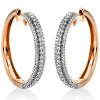 Creolen 750/18K Rotgold Diamant 0.97ct.