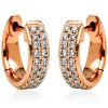 Creolen 750/18K Rotgold Diamant 0.32ct.