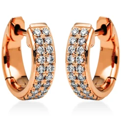 Creolen 750/18K Rotgold Diamant 0.32ct.