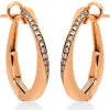 Creolen 750/18K Rotgold Diamant 0.14ct.