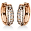 Creolen 750/18K Rotgold Diamant 0.58ct.