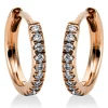 Creolen 750/18K Rotgold Diamant 0.15ct.