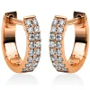 Creolen 750/18K Rotgold Diamant 0.36ct.