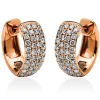 Creolen 750/18K Rotgold Diamant 0.58ct.