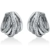 Creolen 750/18K Weissgold Diamant 0.44ct.