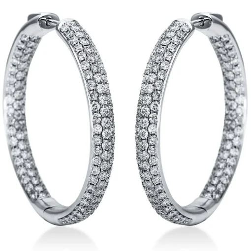 Creolen 585/14K Weissgold Diamant 5.5ct.