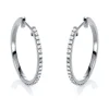 Creolen 585/14K Weissgold Diamant 0.24ct.
