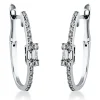 Creolen 750/18K Weissgold Diamant 0.4ct.