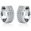 Creolen 750/18K Weissgold Diamant 0.45ct.