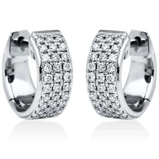 Creolen 750/18K Weissgold Diamant 0.45ct.