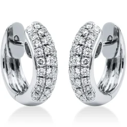 Creolen 750/18K Weissgold Diamant 0.82ct.
