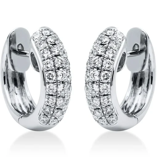 Creolen 750/18K Weissgold Diamant 0.82ct.