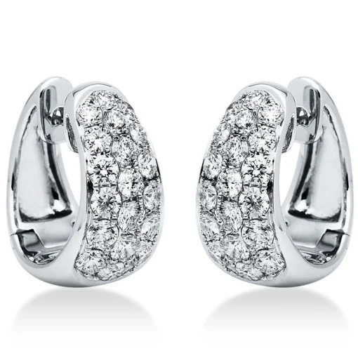 Creolen 750/18K Weissgold Diamant 3.75ct.