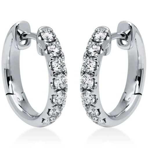 Creolen 750/18K Weissgold Diamant 0.56ct.