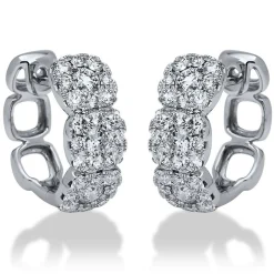 Creolen 750/18K Weissgold Diamant 1.59ct.