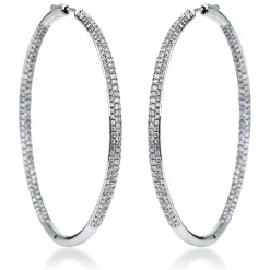 Creolen 750/18K Weissgold Diamant 1.55ct.