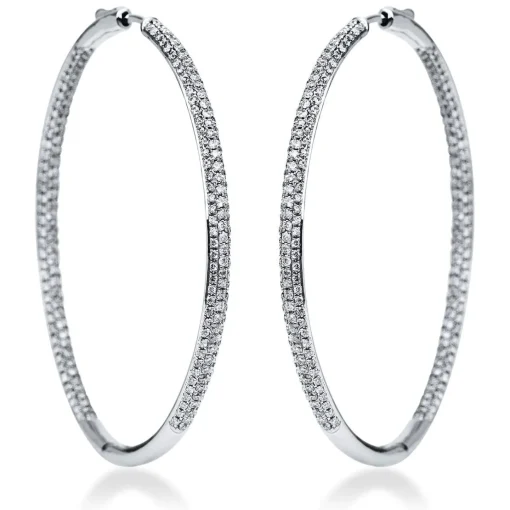 Creolen 750/18K Weissgold Diamant 1.55ct.