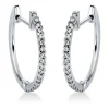 Creolen 585/14K Weissgold Diamant 0.25ct.