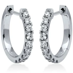 Creolen 750/18K Weissgold Diamant 0.72ct.