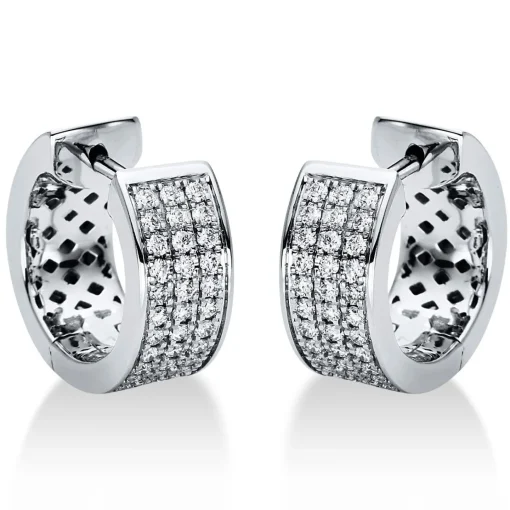 Creolen 750/18K Weissgold Diamant 0.47ct.