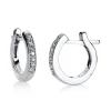 Creolen 750/18K Weissgold Diamant 0.07ct.