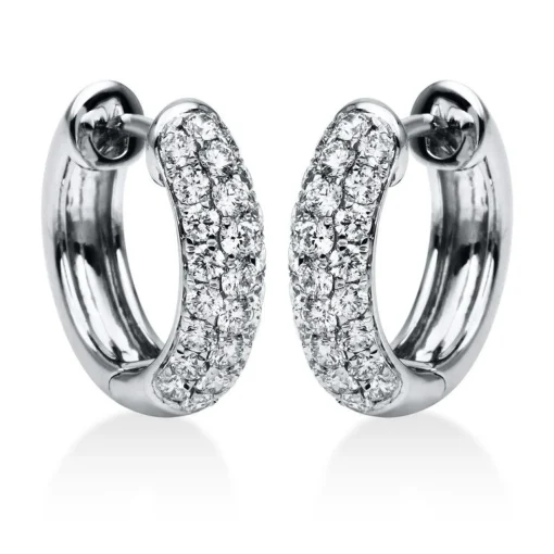 Creolen 750/18K Weissgold Diamant 1.19ct.