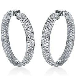 Creolen 750/18K Weissgold Diamant 7.19ct.