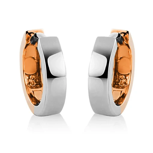 Creolen 750/18K Weissgold/Rotgold