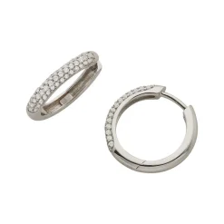 Creolen Silber 925 Zirkonia, 16x8mm
