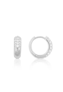 Creolen Weissgold 750 Brillanten 0.48ct. Scharnier 12mm