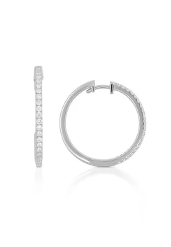 Creolen Weissgold 750 Brillanten 0.26ct. 21mm