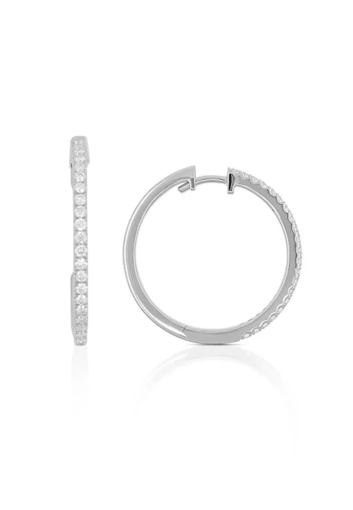 Creolen Weissgold 750 Brillanten 0.26ct. 21mm