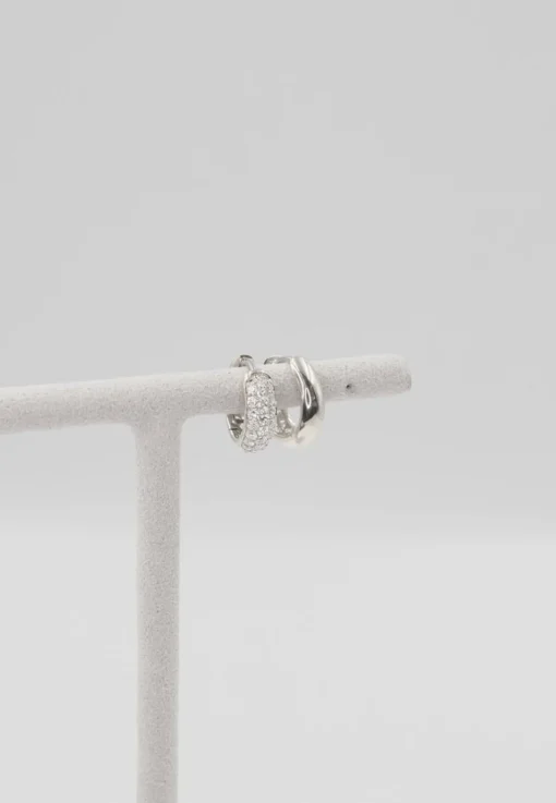 Creolen Weissgold 750 Brillanten 0.48ct. Scharnier 12mm