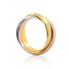 Damenring Tricolor Weiss-/Gelb-/Rotgold 750