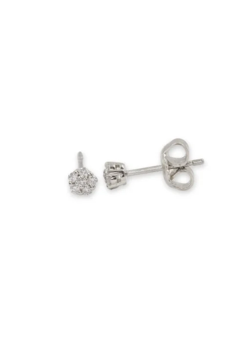 Diamantohrringe Weissgold 750 Brillanten 0.12ct. 4mm