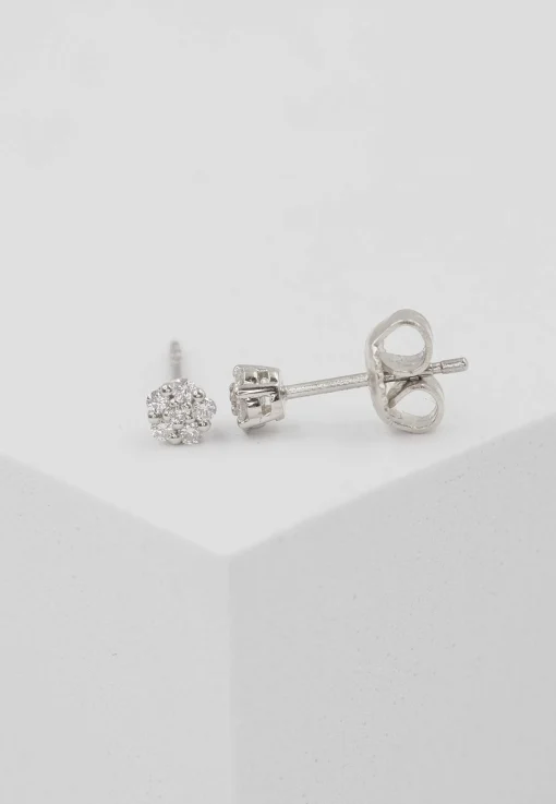 Diamantohrringe Weissgold 750 Brillanten 0.12ct. 4mm