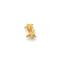 Einzel-Ohrstecker Enzian Gelbgold 750, 8x7mm