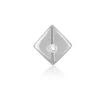 Einzel-Ohrstecker Weissgold 750 Zirkonia 7mm