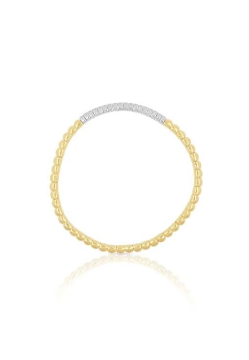 Flexarmband 750/18K Bicolor, Diamant 0.40ct. 17cm