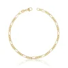 Fusskette Figaro Gelbgold 750, 24cm, 2.9mm