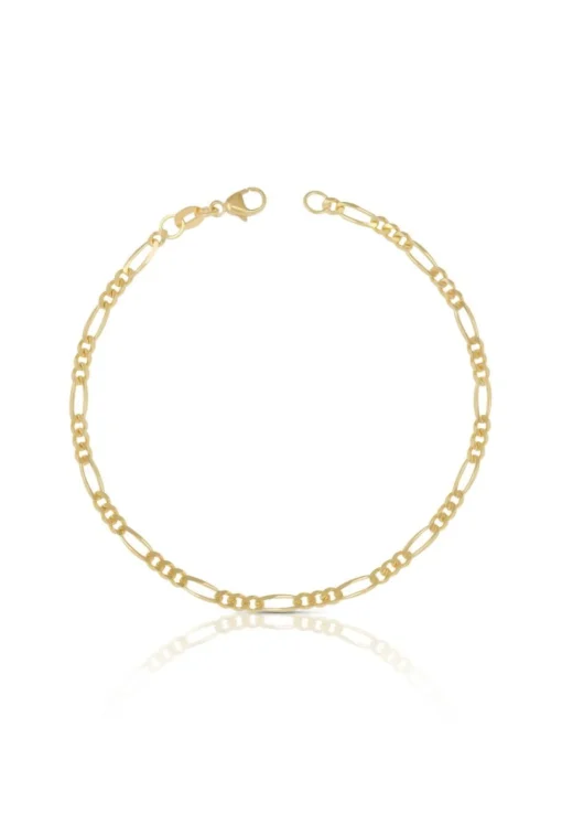 Fusskette Figaro Gelbgold 750, 24cm, 2.9mm