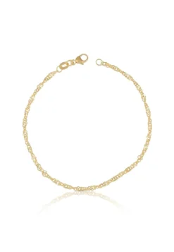 Fusskette Singapur Gelbgold 750, 24cm, 2.4mm