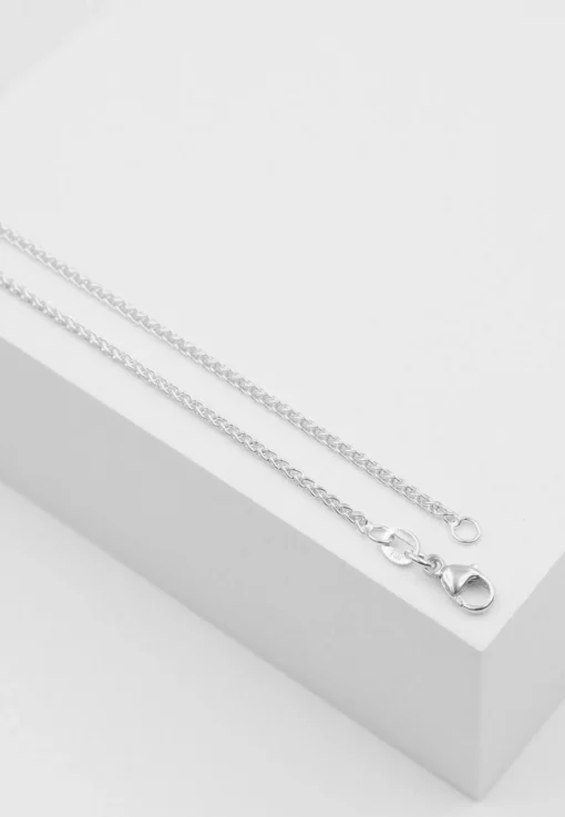 Fusskette Zopf Weissgold 750, 24cm, 1.6mm
