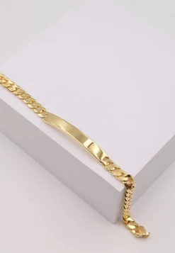 ID-Armband Panzer Gelbgold 750, 19cm, 6mm
