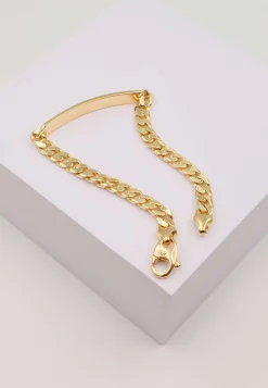 ID-Armband Panzer Gelbgold 750, 19cm, 6mm